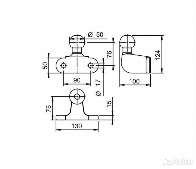 Шар для фаркопа типа F кованный