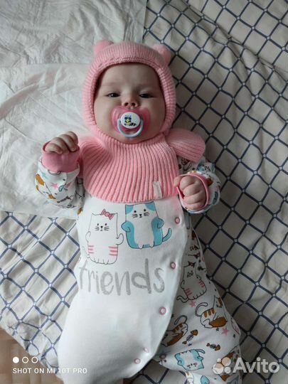 Шапка шлем для девочки 42-44