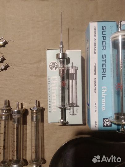 Шприц стеклянный., СССР