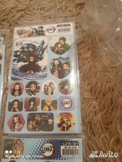 Аниме наклейки клинок рассекающий демонов