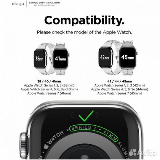 Ремешок Elago для Apple Watch Clear Band 42/44/45