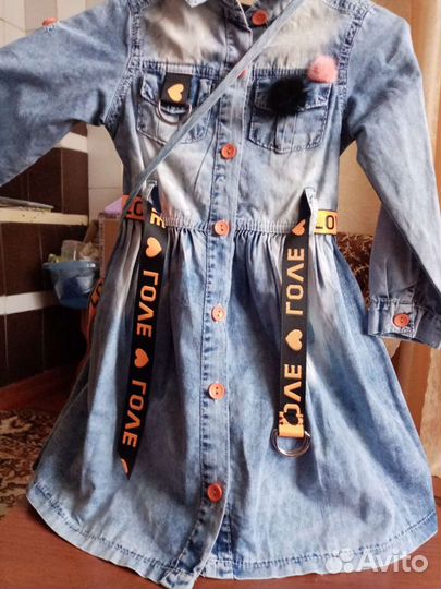 Джинсовое платье на 5лет