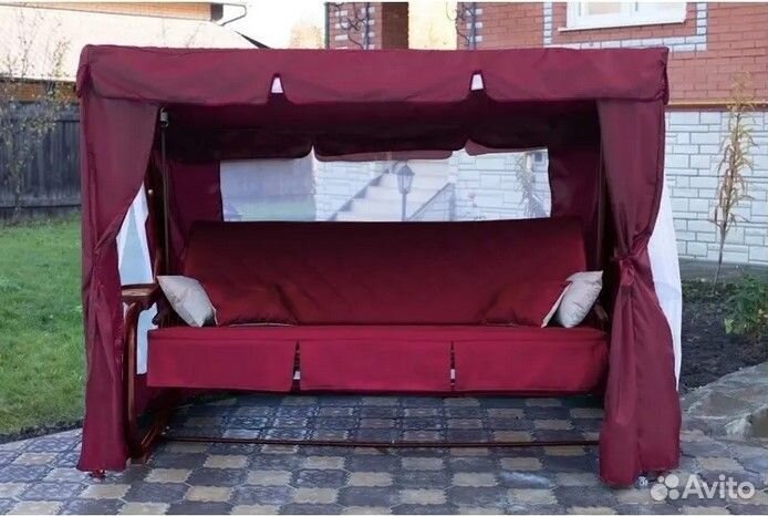 Тент-шатер с сеткой для качелей 197х120х170см борд