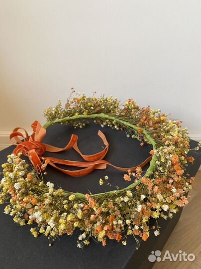 Венок на голову из гипсоыилы (сухоцвет)