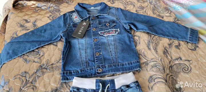 Джинсовый костюм для девочки 110