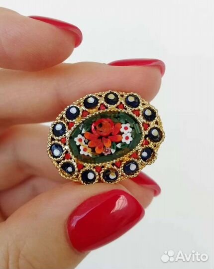 Брошь венецианская мозаика