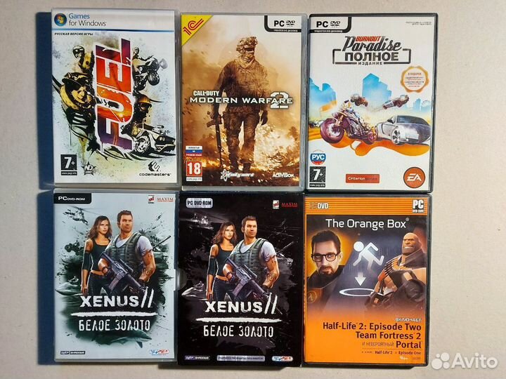 DVD диски с играми (PC, Лицензия, 5 штук)