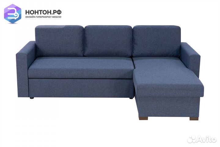 Диван угловой дельфин Джессика синий