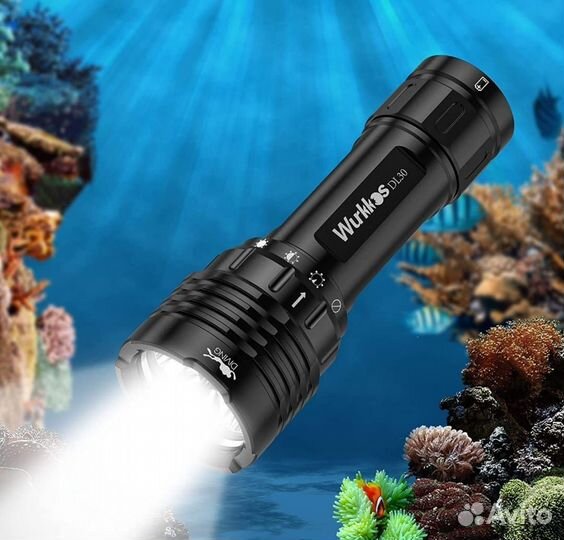 Фонарь мощный для дайвинга подводной охоты 3600lm