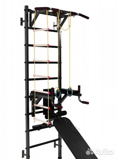 Шведская Стенка, турник, кольца, брусья, доска