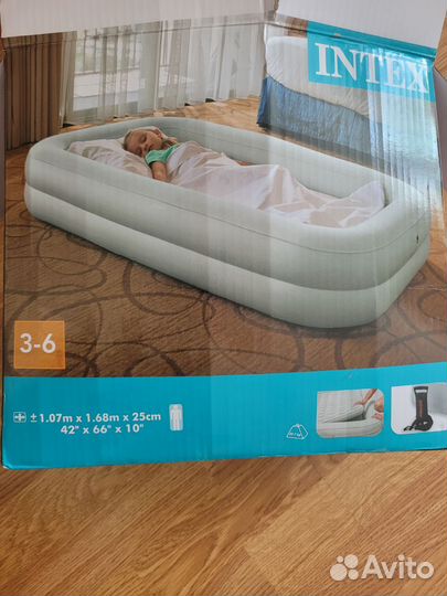 Надувная детская кровать матрац intex