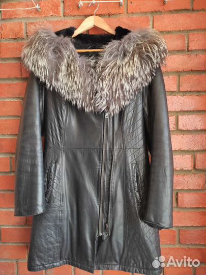 Дубленка натуральная женская 46 размер