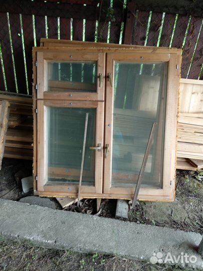 Оконные блоки деревянные 6 штук