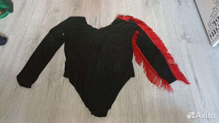 Купальник для танцев и хореографии чёрный