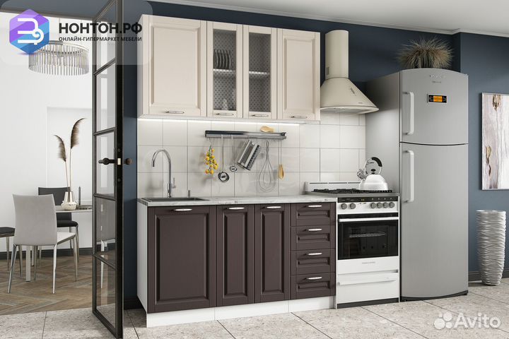 Кухня Вита 1.5 м шато крем / арабика