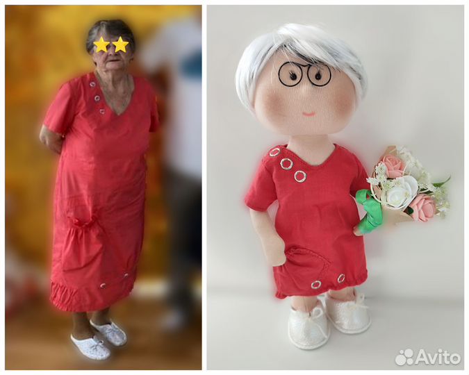 Портретная кукла по фото ручной работы