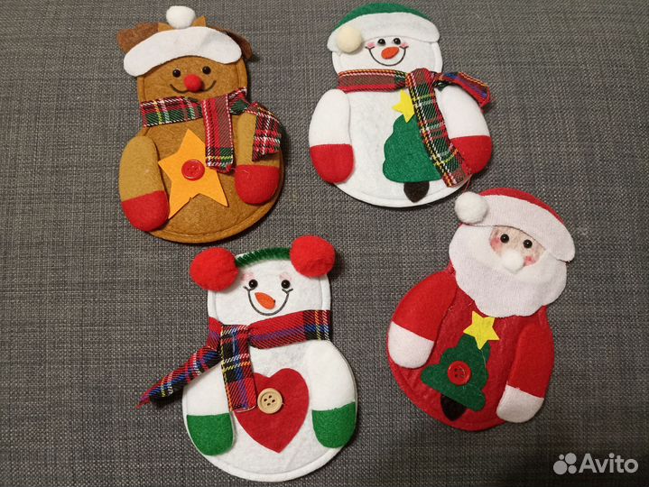 Новый год/сумочка-фигурка для столовых приборов