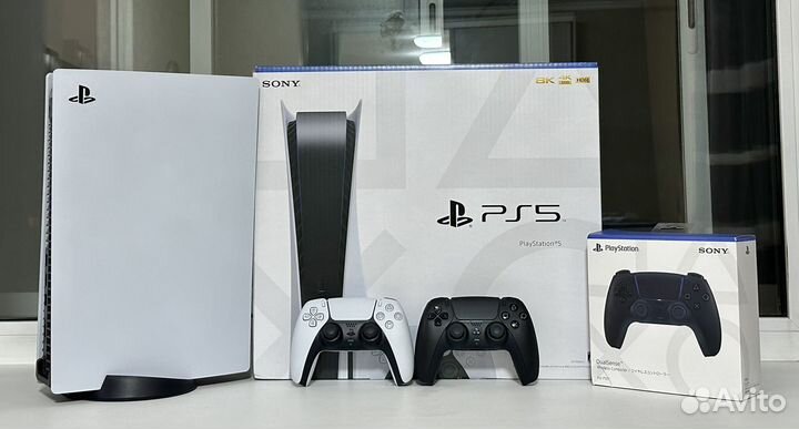 Sony playstation 5 slim диск+2 геймпада+Море игр