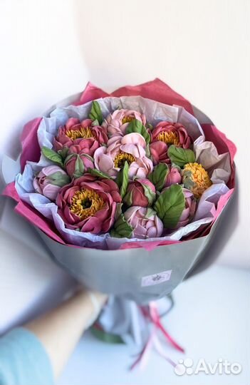 Букеты цветов из зефира