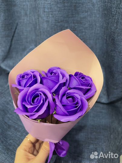 Букет из мыльных роз