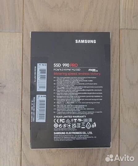 SSD накопитель Samsung 990 PRO M.2 2280