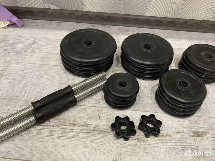 Гантели разборные обрезиненные