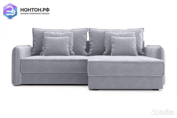 Диван угловой тик-так Антей серый