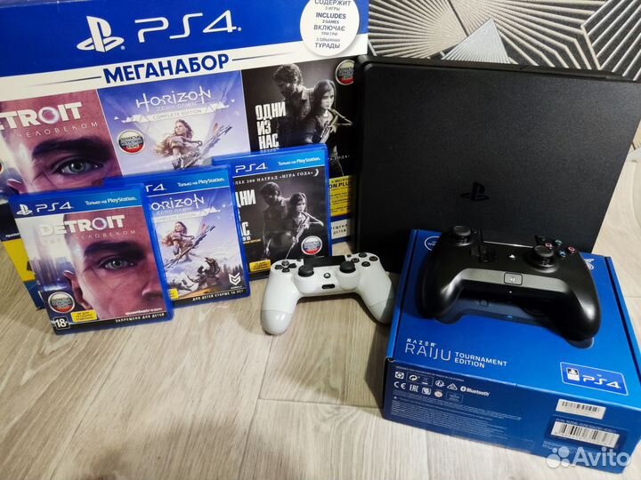 Sony PS4 slim 1tb + 3 игры в комплекте