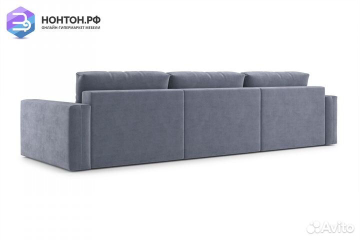 Диван тик-так Монарх 3-х местный темно-серый