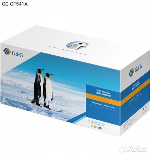 Тонер-картридж G&G 203A Лазерный Голубой 1300стр