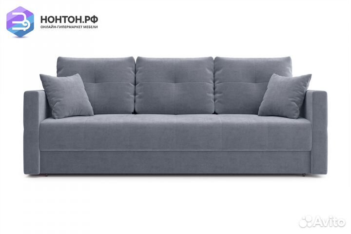 Диван еврокнижка Вита 3-х местный темно-серый