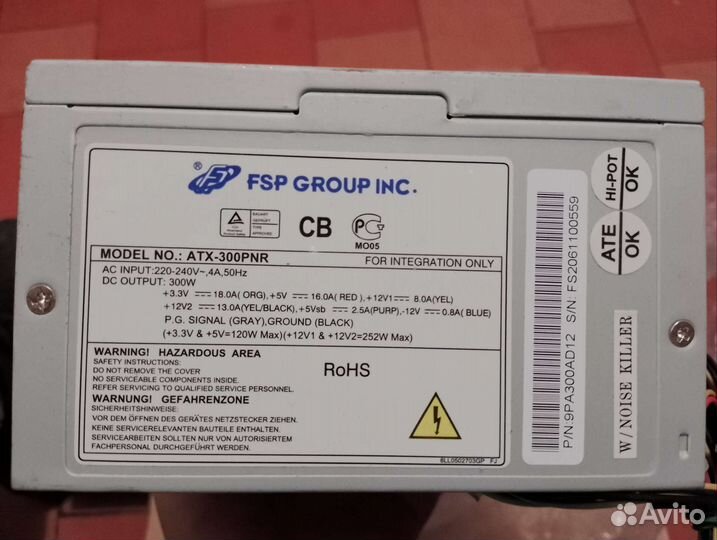 Блоки питания и шнуры