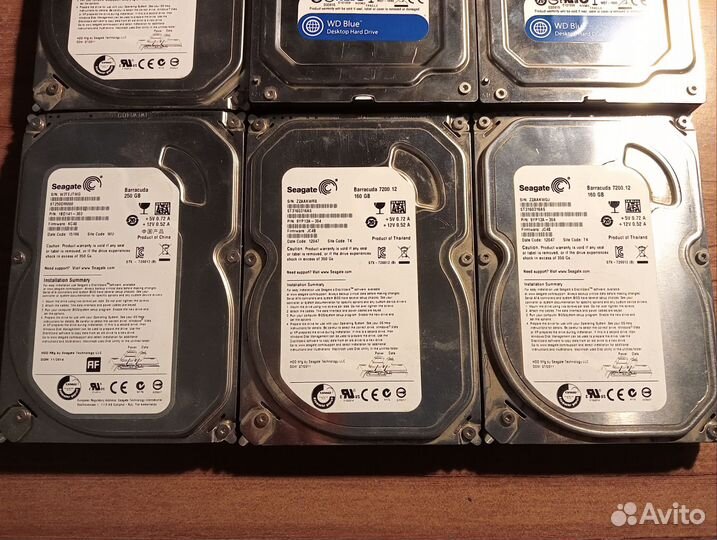 Жесткие диски HDD 80/160/250/500GB