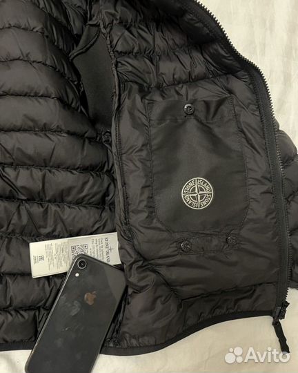 Пуховик stone island garment dyed