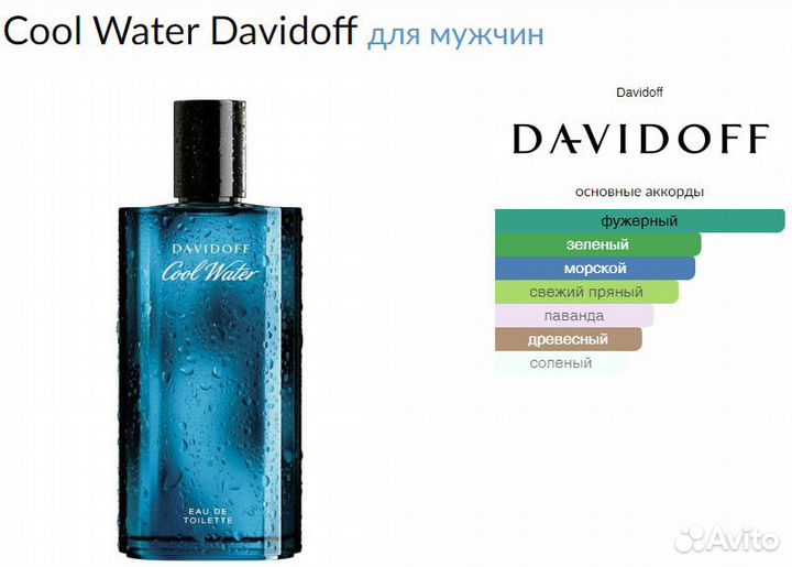 Туалетная вода Davidoff Cool Water Men 75мл