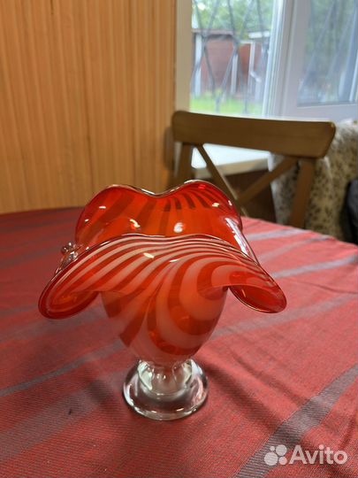 Ваза цветное стекло СССР