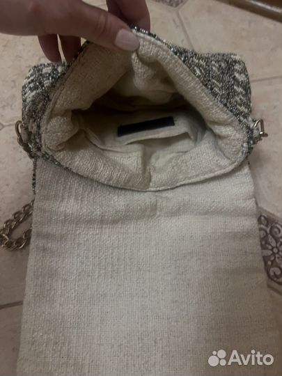 Твидовая сумка из бисера Zara