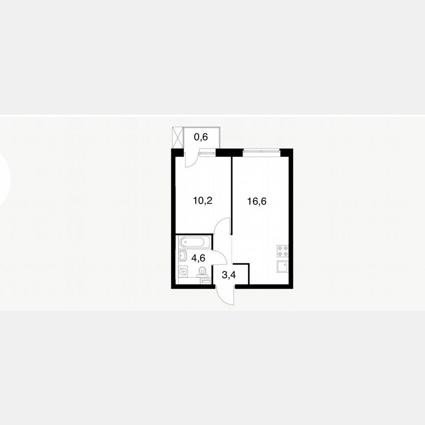 1-к. квартира, 36,9 м², 4/12 эт.