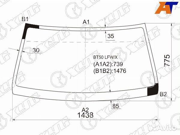 Стекло лобовое ford ranger
