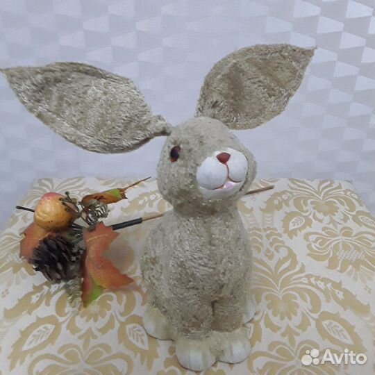 Керамическая копилка кролик с мягким покрытием