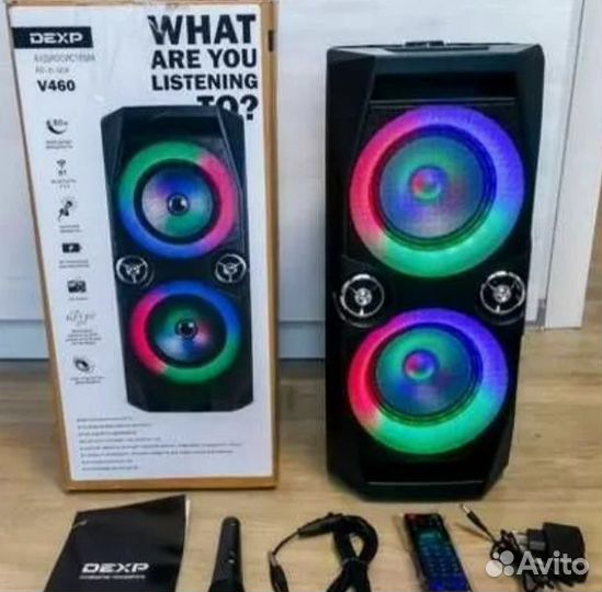 Портативная домашняя аудиосистема dexp V460 80 Вт