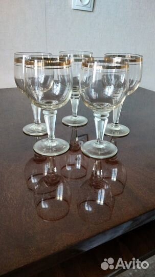 Фужеры бокалы СССР 60-ые с позолотой