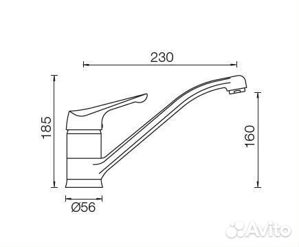 Смеситель для кухни Schock neos, оникс
