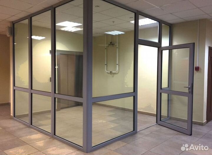 Противопожарные алюминиевые перегородки