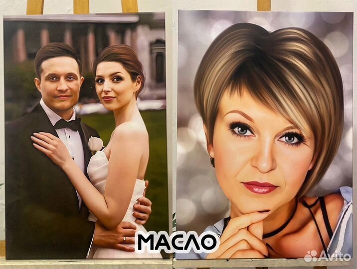 Портрет на холсте по фото на заказ