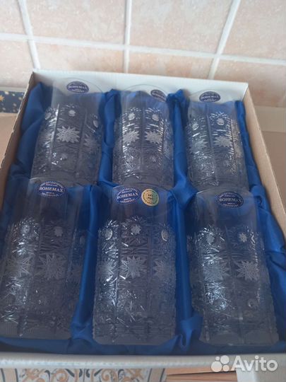 Набор стаканов хрусталь. Чехия