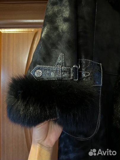 Дубленка женская чёрная 48 50