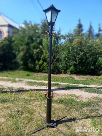 Уличный садовый кованый фонарь светильник арт кз а