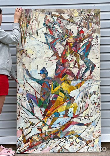 Картина интерьерная масло холст большая 170/100