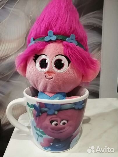 Кружка с мягкой игрушкой Розочкой